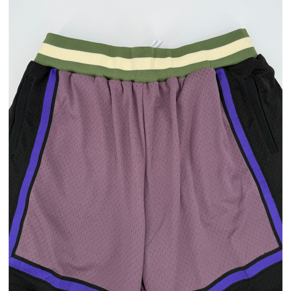 Feature Collab Mitchell & Ness Shorts Size XL Purple Green NWT - Picture 3 of 12